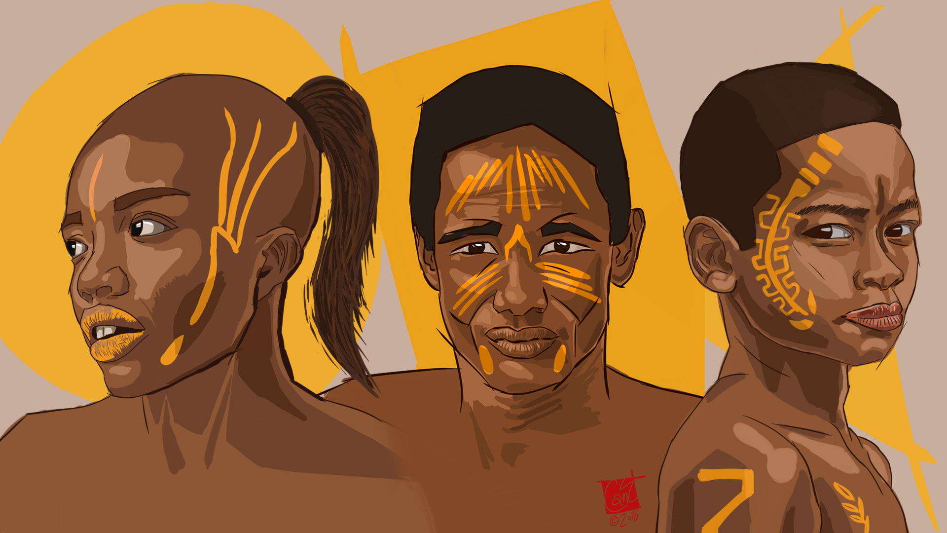 Afrikanzis character design drawings from Can Egridere wallpaper