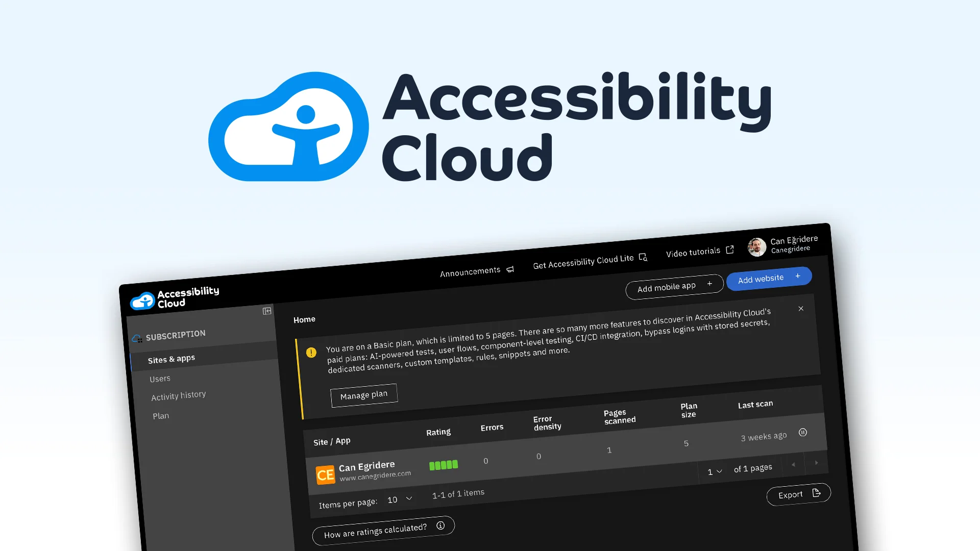 Accessibility Cloud digital accessibility testing platform overview