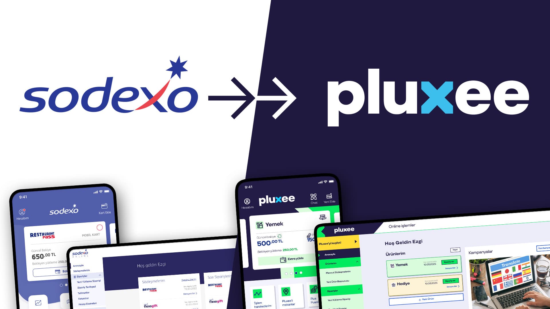 Pluxee Türkiye transformation overview shown in the case study card preview.